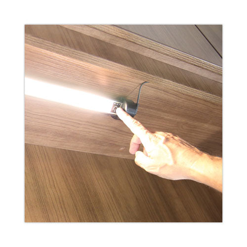 Lámpara de tira LED para debajo del gabinete, 24w x 2d x 2.88h, negra