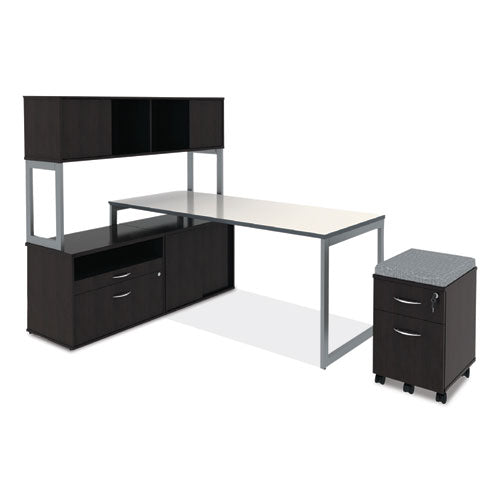 Alera Open Office Desk Series Gabinete archivador bajo Credenza, 2 cajones: lápiz/archivo,legal/carta,1 estante,espresso,29.5x19.13x22.88