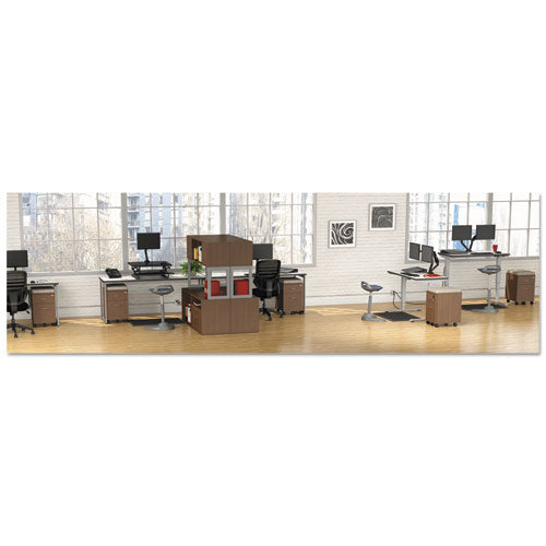 Alera Open Office Desk Desk Series Hutch, 59 de ancho x 15 de profundidad x 36,38 de alto, nogal moderno
