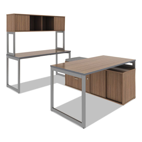 Alera Open Office Desk Series Base de escritorio ajustable con patas en forma de O, 47,25 a 70,78 de ancho x 23,63 de profundidad x 28,5 de alto, plateado