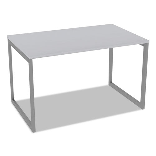 Alera Open Office Desk Series Base de escritorio ajustable con patas en forma de O, 47,25 a 70,78 de ancho x 29,5 de profundidad x 28,5 de alto, plateado