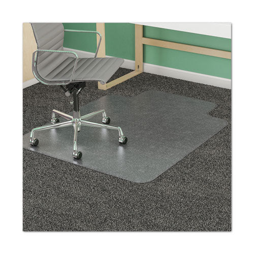 Tapete para silla sin tachuelas para uso durante todo el día para pisos duros, 36 x 48, con reborde, transparente