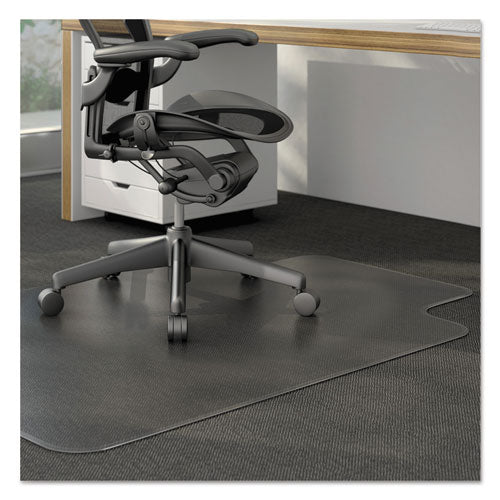 Tapete para silla con tachuelas de uso moderado para alfombra de pelo corto, 45 x 53, borde ancho, transparente