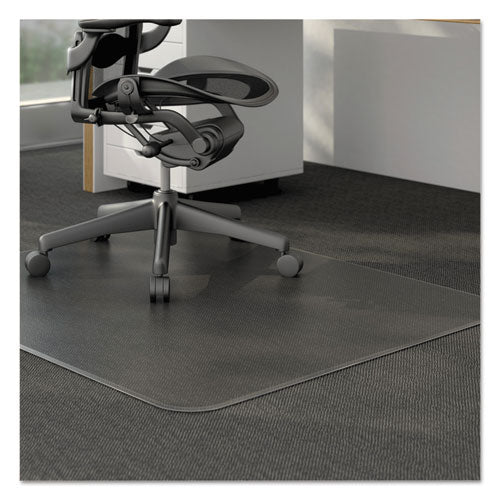 Tapete para silla con tachuelas de uso moderado para alfombra de pelo corto, 46 ​​x 60, rectangular, transparente