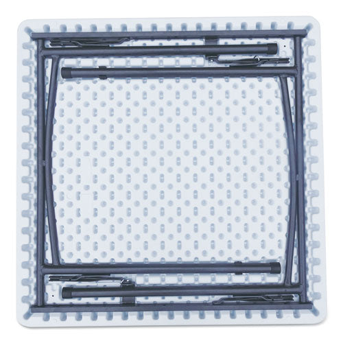 Mesa plegable cuadrada de plástico, 36 de ancho x 36 de profundidad x 29,25 de alto, blanca