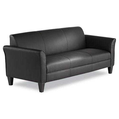 Alera Reception Lounge Furniture, sofá de 3 cojines, 77w x 31.5d x 32h, negro