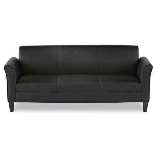 Alera Reception Lounge Furniture, sofá de 3 cojines, 77w x 31.5d x 32h, negro