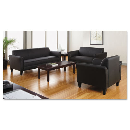 Alera Reception Lounge Furniture, Loveseat, 55.5w x 31.5d x 33.07h, Negro