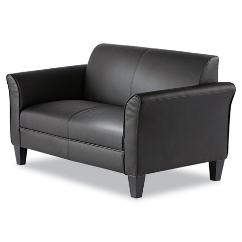 Alera Reception Lounge Furniture, Loveseat, 55.5w x 31.5d x 33.07h, Negro