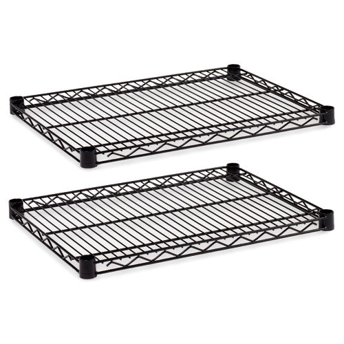 Industrial Wire Shelving Extra Wire Shelves, 36w X 18d, Black, 2 Shelves/carton