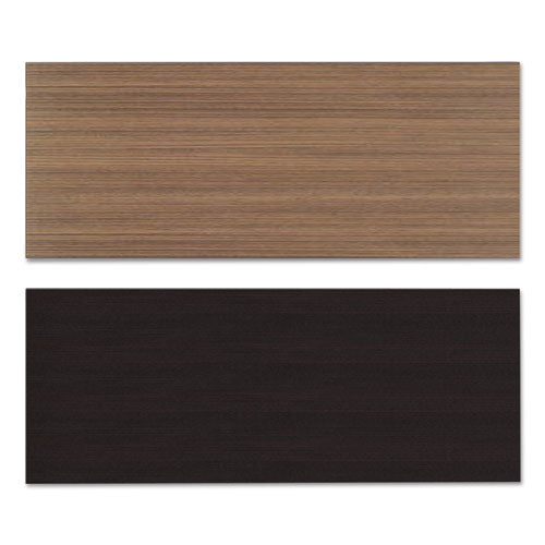 Tablero de mesa laminado reversible, rectangular, 59,38 de ancho x 23,63 de profundidad, espresso/nogal