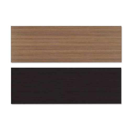 Tablero de mesa laminado reversible, rectangular, 71,5 de ancho x 23,63 de profundidad, espresso/nogal