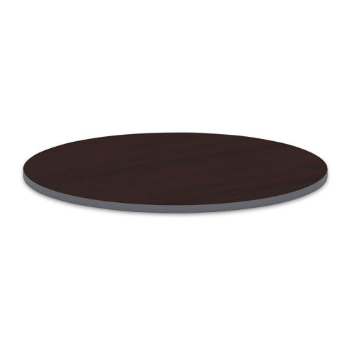 Tablero de mesa laminado reversible, redondo, 35.5" de diámetro, cereza mediana/caoba
