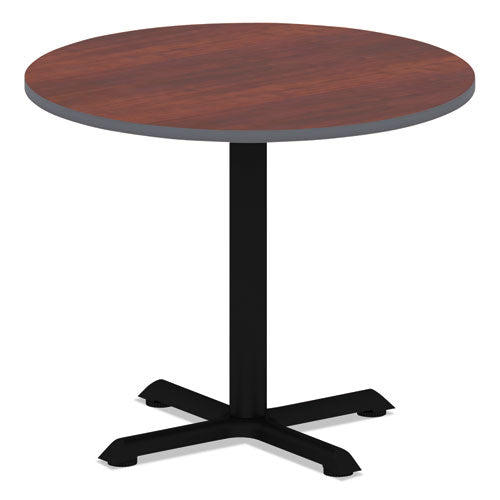 Tablero de mesa laminado reversible, redondo, 35.5" de diámetro, cereza mediana/caoba