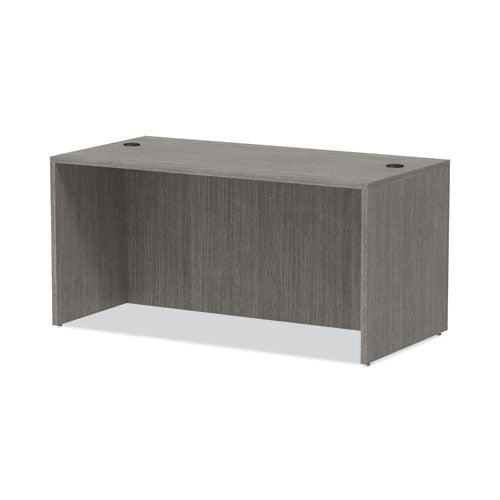 Alera Valencia Series Straight Front Desk Shell, 59.13" X 29.5" X 29.63", gris