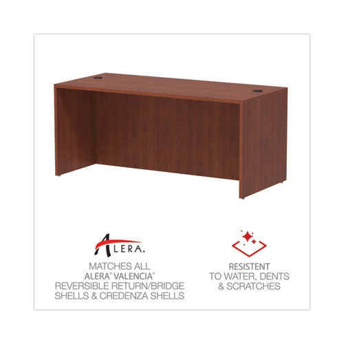 Alera Valencia Series Straight Front Desk Shell, 65" x 29.5" x 29.63", cereza mediana