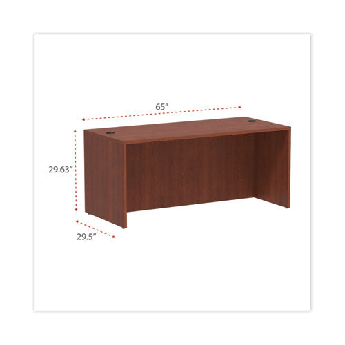 Alera Valencia Series Straight Front Desk Shell, 65" x 29.5" x 29.63", cereza mediana