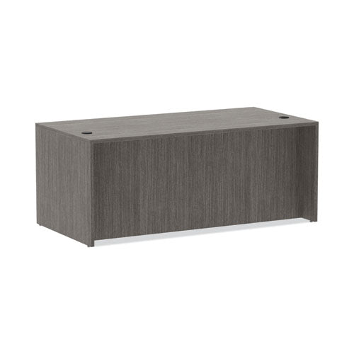 Alera Valencia Series Straight Front Desk Shell, 71" X 35.5" X 29.63", Gray