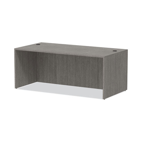 Alera Valencia Series Straight Front Desk Shell, 71" x 35.5" x 29.63", gris