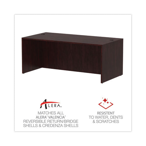 Alera Valencia Series Straight Front Desk Shell, 71" X 35.5" X 29.63", caoba