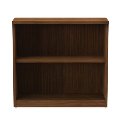 Librería serie Alera Valencia, dos estantes, 31.75 ancho x 14 profundidad x 29.5 alto, nogal moderno