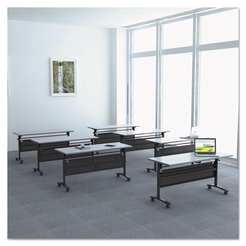 Alera Valencia Flip Training Table Base, Modesty Panel, 57.88w X 19.75d X 28.5h, Negro