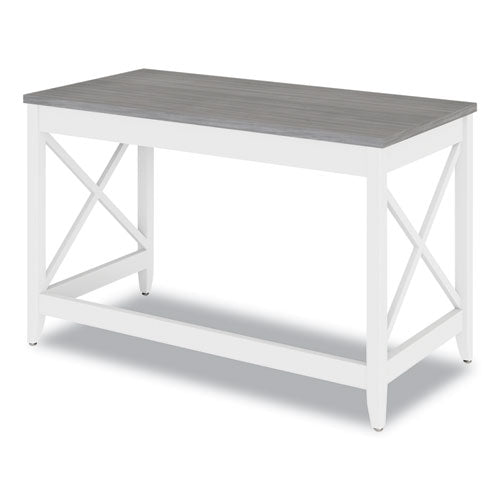 Farmhouse Writing Desk, 47.24" X 23.62" X 29.53", Gray