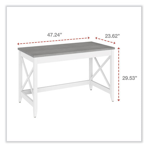 Escritorio Farmhouse, 47.24" x 23.62" x 29.53", gris