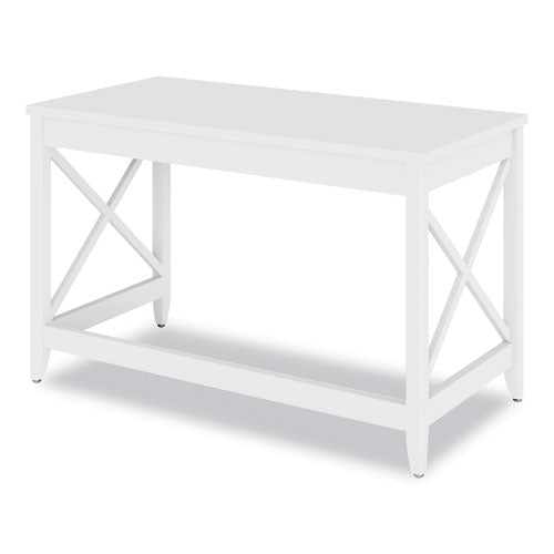 Farmhouse Writing Desk, 47.24" X 23.62" X 29.53", White