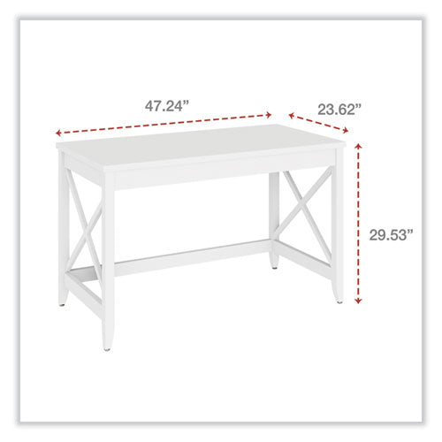 Escritorio Farmhouse, 47.24" x 23.62" x 29.53", blanco