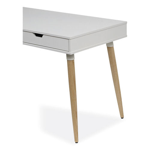 Escritorio escandinavo, 47.24" x 23.62" x 29.53", blanco/beigewood