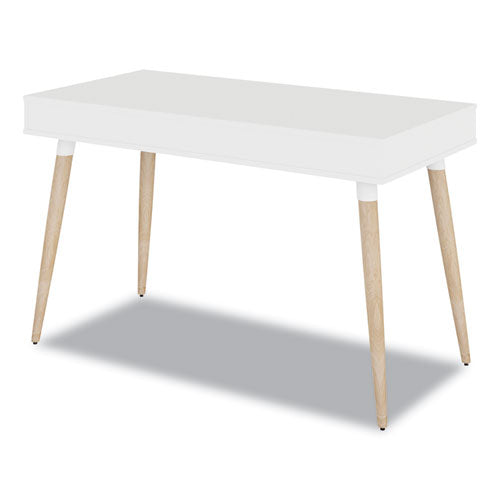 Escritorio escandinavo, 47.24" x 23.62" x 29.53", blanco/beigewood