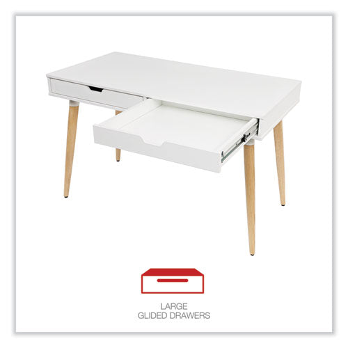 Escritorio escandinavo, 47.24" x 23.62" x 29.53", blanco/beigewood