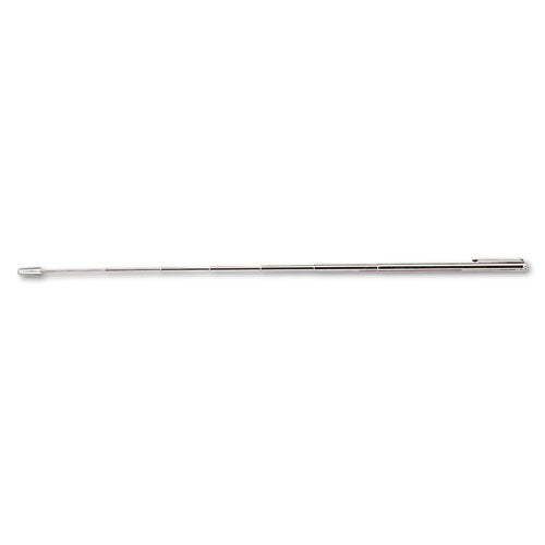Puntero de bolsillo delgado del tamaño de un bolígrafo con clip, se extiende hasta 24.5", plateado