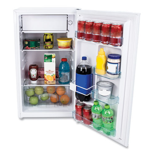 Refrigerador de 3.3 pies cúbicos con compartimiento enfriador, blanco