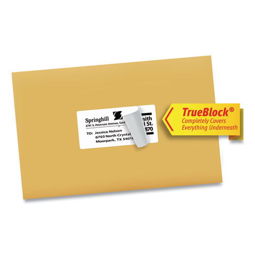 Shipping Labels With Trueblock Technology, Inkjet/laser Printers, 4 X 3, White, 2/sheet, 20 Sheets/pack