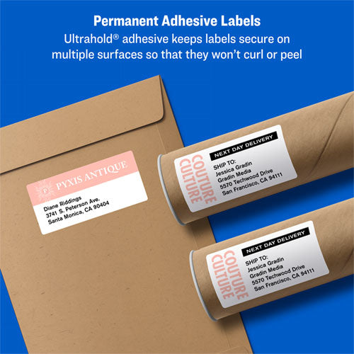 Shipping Labels W/ Trueblock Technology, Inkjet Printers, 2 X 4, White, 10/sheet, 10 Sheets/pack