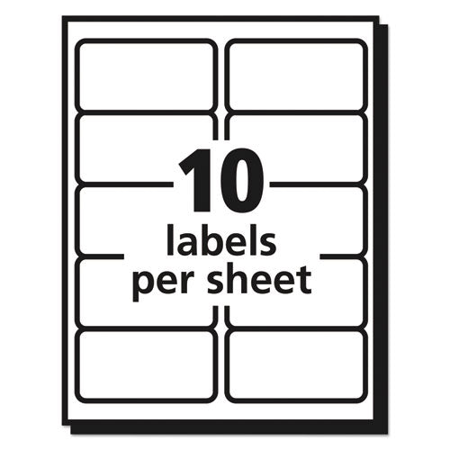 Matte Clear Easy Peel Mailing Labels W/ Sure Feed Technology, Inkjet Printers, 2 X 4, Clear, 10/sheet, 10 Sheets/pack