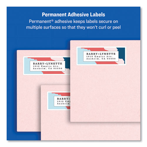 Easy Peel White Address Labels W/ Sure Feed Technology, Laser Printers, 1 X 4, White, 20/sheet, 100 Sheets/box