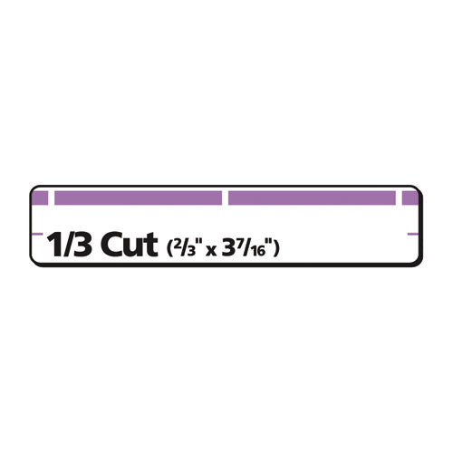 Permanent Trueblock File Folder Labels With Sure Feed Technology, 0.66 X 3.44, White, 30/sheet, 25 Sheets/pack