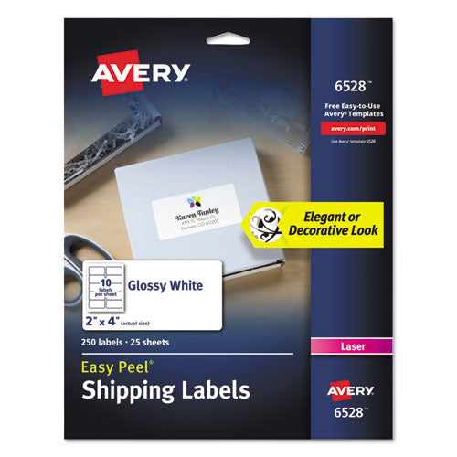 Glossy Clear Easy Peel Mailing Labels W/ Sure Feed Technology, Inkjet/laser Printers, 1 X 2.63, 30/sheet, 10 Sheets/pack