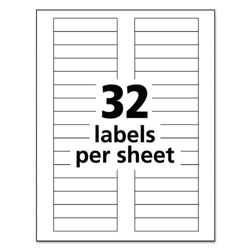 Durable Permanent Id Labels With Trueblock Technology, Laser Printers, 0.63 X 3, White, 32/sheet, 50 Sheets/pack