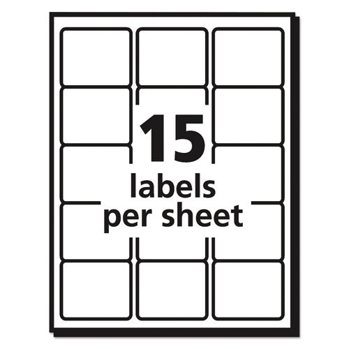 Durable Permanent Id Labels With Trueblock Technology, Laser Printers, 2 X 2.63, White, 15/sheet, 50 Sheets/pack