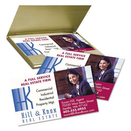 Printable Microperforated Business Cards W/sure Feed Technology, Inkjet, 2 X 3.5, Ivory, 250 Cards, 10/sheet, 25 Sheets/pack