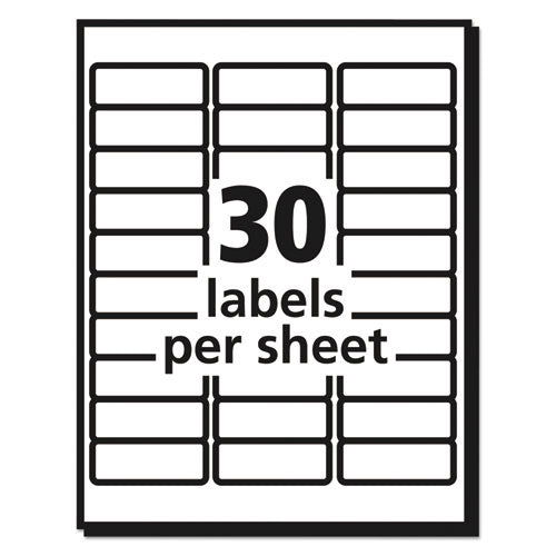 Matte Clear Easy Peel Mailing Labels W/ Sure Feed Technology, Inkjet Printers, 1 X 2.63, Clear, 30/sheet, 25 Sheets/pack