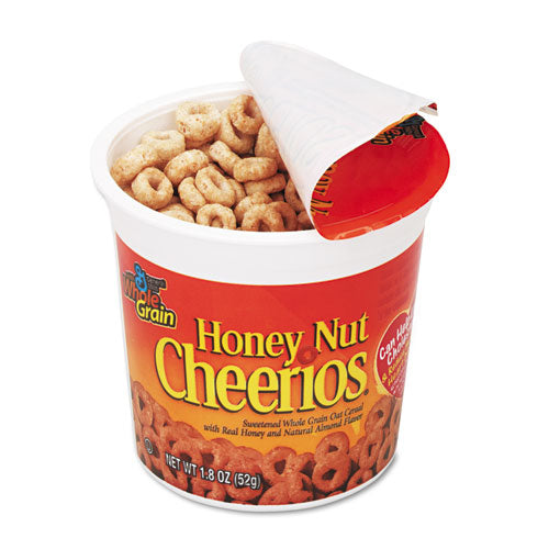 Cereal Honey Nut Cheerios, taza de 1.8 oz de una sola porción, 6/paquete