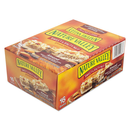 Barras de granola, cereal de almendras con nuez dulce y salada, barra de 1.2 oz, 16/caja