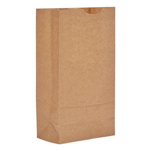 Bolsas de papel para comestibles, capacidad de 35 lb, n.º 10, 6.31" x 4.19" x 13.38", kraft, 500 bolsas