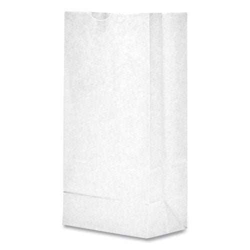 Bolsas de papel para comestibles, capacidad de 35 lb, n.° 8, 6.13" x 4.17" x 12.44", blanco, 500 bolsas
