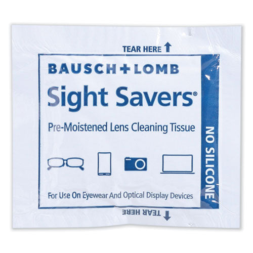Pañuelos de limpieza de lentes prehumedecidos Sight Savers, 8 x 5, 100/caja